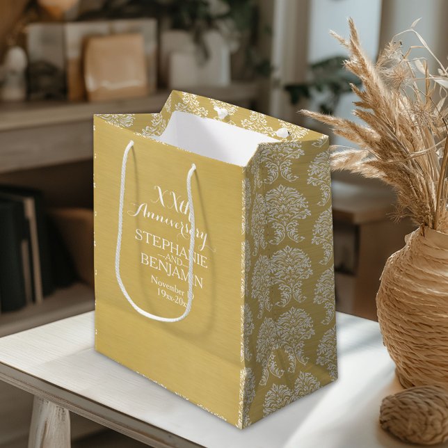 Petit Sac Cadeau 50e ou autre anniversaire de Mariage Personnalisé (Custom Gift Bag)