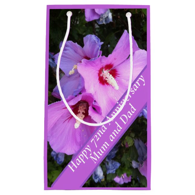 Petit Sac Cadeau 72e anniversaire modifiable (Devant)