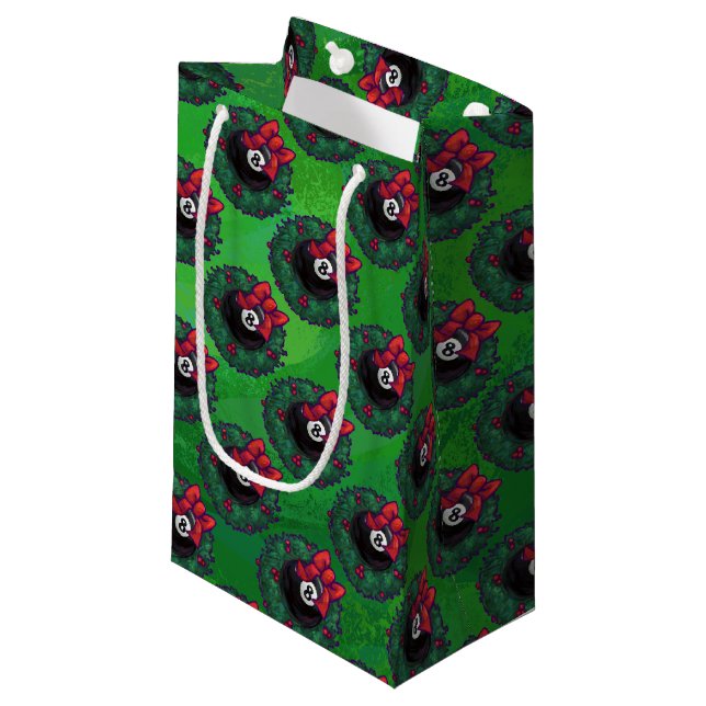 Petit Sac Cadeau 8 Balle Fer de Noël (Devant Angle)