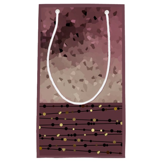 Petit Sac Cadeau Abstract, brown, rose, rose (Devant)