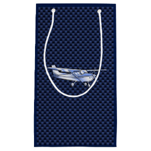 Petit Sac Cadeau Aéronef Classique Chrome Cessna Flying Carbon Fib