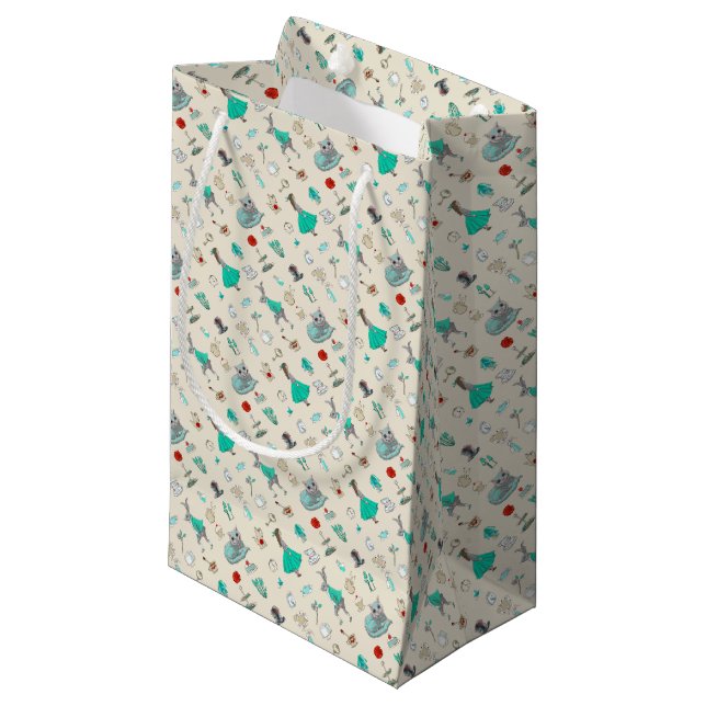 Petit Sac Cadeau Alice au pays des merveilles (Devant Angle)