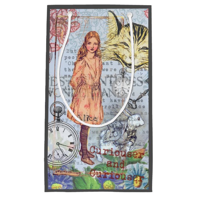 Petit Sac Cadeau Alice au pays des merveilles Classique Cheshire Ra (Devant)