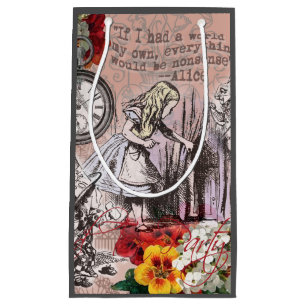 Petit Sac Cadeau Alice rideau absurdité merveilleux classique