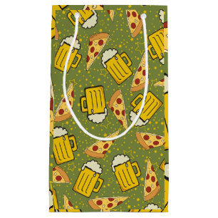 Petit Sac Cadeau Amateurs de bière et de pizza