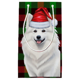 Petit Sac Cadeau American Eskimo Chien vacances Jeu de Noël