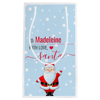 Petit Sac Cadeau "Amour, Santa" Cadeau de Noël Personnalisé à la ne