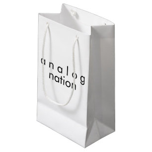 Petit Sac Cadeau Analog Nation Blanc