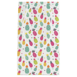 Petit Sac Cadeau Ananas Tropical Lumineux