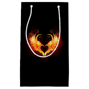 Petit Sac Cadeau Angel Fire Heart with Wings