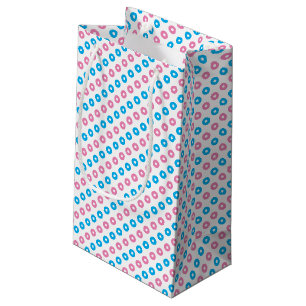 Petit Sac Cadeau Anneaux roses et bleus