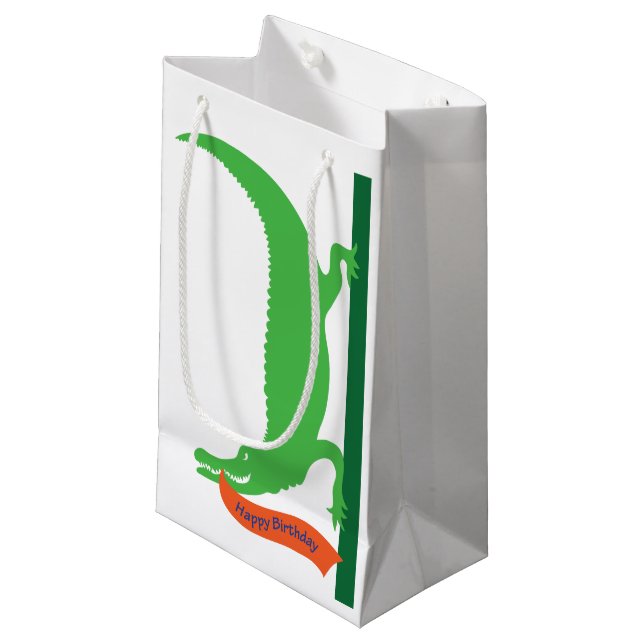 Petit Sac Cadeau Anniversaire de Gator (Devant Angle)