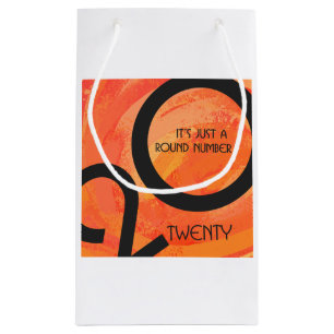 Petit Sac Cadeau Anniversaire de la décennie orange