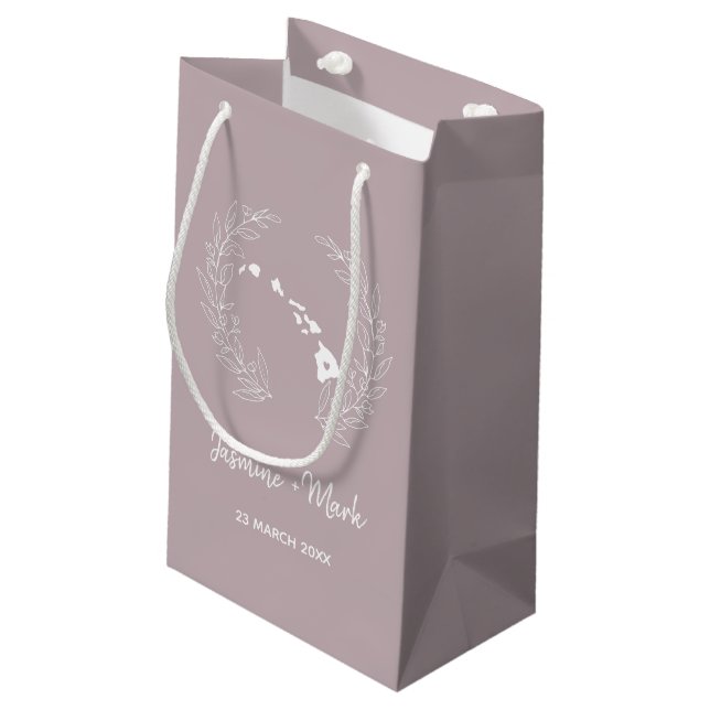Petit Sac Cadeau Anniversaire Mariage de la Silhouette de l'État d' (Dos Angle)