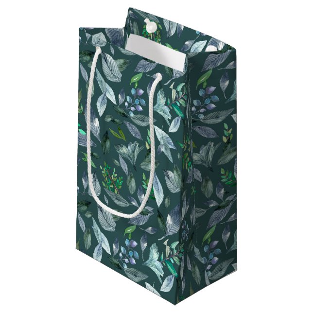 Petit Sac Cadeau Aquarelle tombée feuilles 5 (Devant Angle)