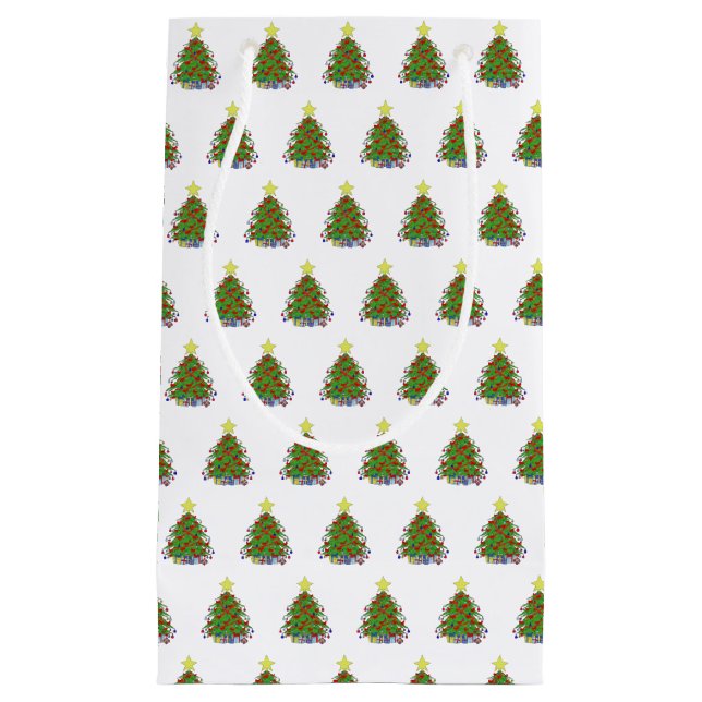 Petit Sac Cadeau Arbre de Noël (Devant)