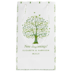Petit Sac Cadeau Arbre de vie, mariage élégant Favor