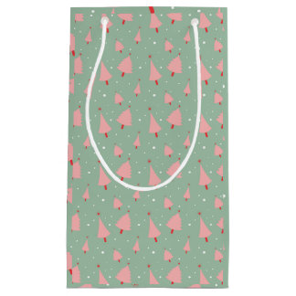 Petit Sac Cadeau Arbres tirés par la main de vacances