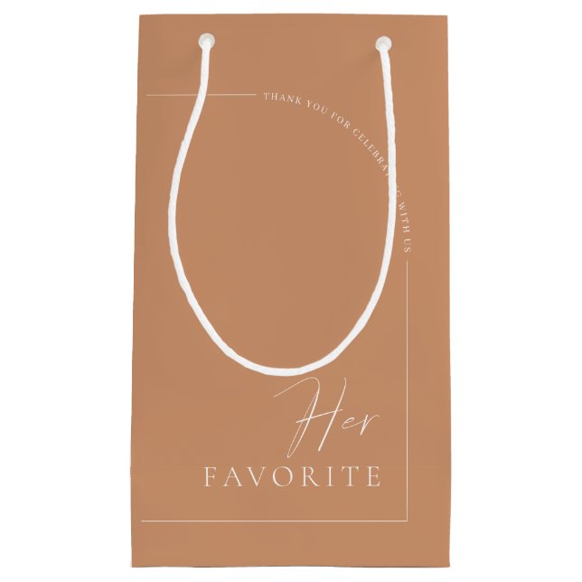 Petit Sac Cadeau Arc de rouille moderne Mariage invité son favori (Devant)