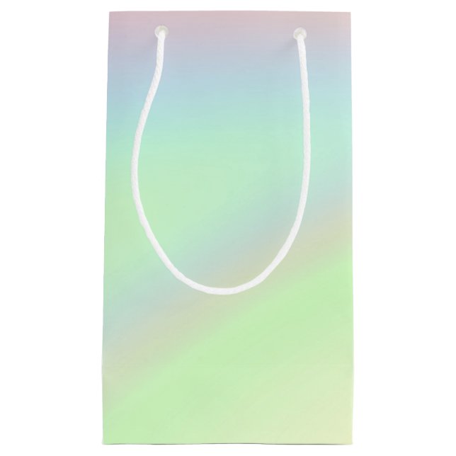 Petit Sac Cadeau Arc-en-ciel pastel de couleur (Devant)