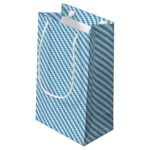 Petit Sac Cadeau arrière - plan Bleu-blanc de carrés