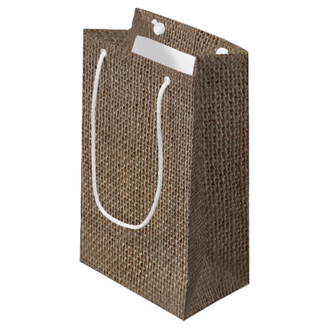 Petit Sac Cadeau Arrière - plan imprimé Brown à l'apparence de Burl (Devant Angle)