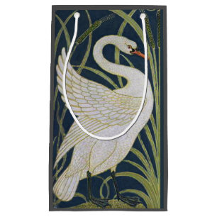 Petit Sac Cadeau Art Nouveau Swan Deux Swans