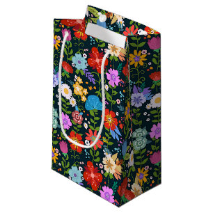 Petit Sac Cadeau Art populaire floral mexicain