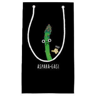 Petit Sac Cadeau Aspara-gaz amusant Asparagus Veggie Pun Dark BG
