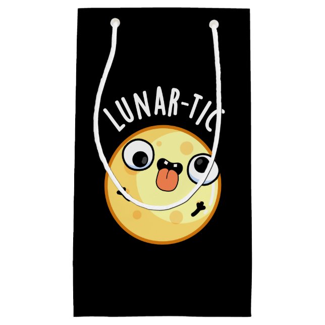 Petit Sac Cadeau Astronomie lunaire-tic drôle Moon Pun Dark BG (Devant)