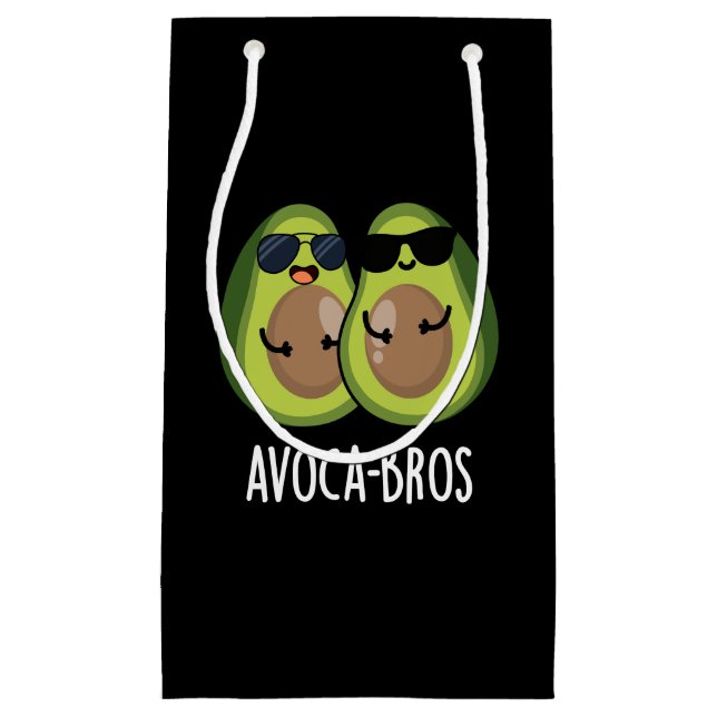 Petit Sac Cadeau Avoca bros Drôle Avocado Pun Dark BG (Devant)
