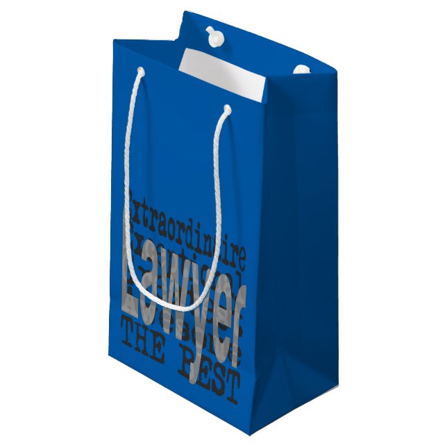 Petit Sac Cadeau Avocat Extraordinaire (Devant Angle)