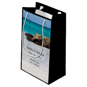 Petit Sac Cadeau Azure Ocean Sandy Beach Mariage photo