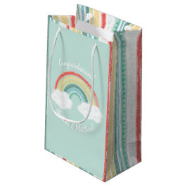 Petit Sac Cadeau Baby shower arc-en-ciel
