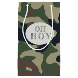 Petit Sac Cadeau Baby shower Camo Vert Gary