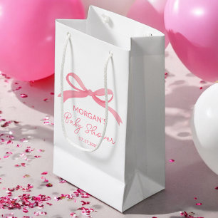 Petit Sac Cadeau Baby shower d'aquarelle rose pâle