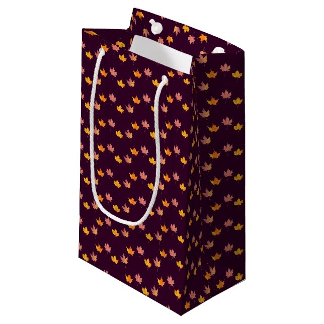 Petit Sac Cadeau Baby shower d'automne Maple Feuille (Devant Angle)
