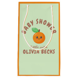 Petit Sac Cadeau Baby shower orange de Little Cutie