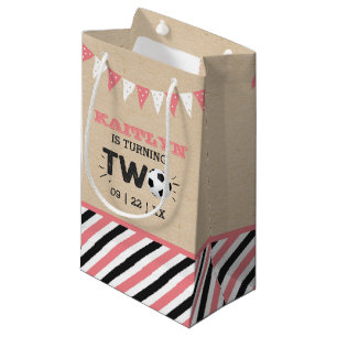 Petit Sac Cadeau Balle de football étoile 2e fête d'anniversaire