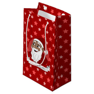 Petit Sac Cadeau Bande dessinée noire du père noël