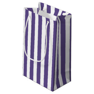 Petit Sac Cadeau Bandes de bonbons ultra violettes et blanches