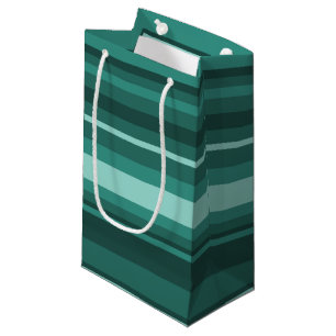 Petit Sac Cadeau Bandes turquoises