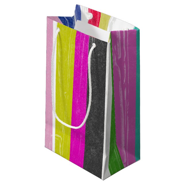 Petit Sac Cadeau Bandes verticales (Devant Angle)