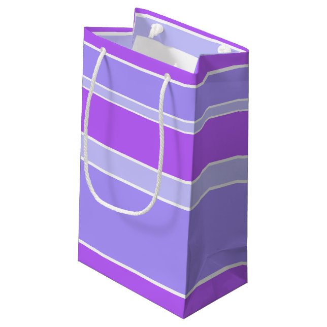Petit Sac Cadeau Bandes violettes (Dos Angle)