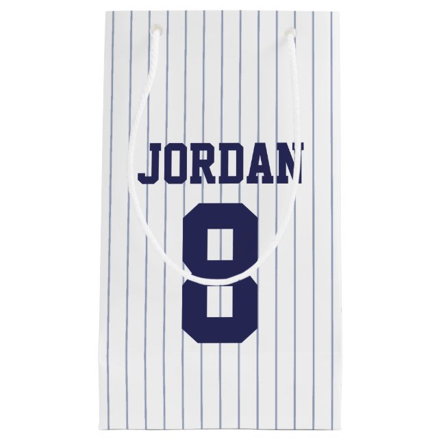 Petit Sac Cadeau Baseball Jersey - Sports Thème Anniversaire (Devant)