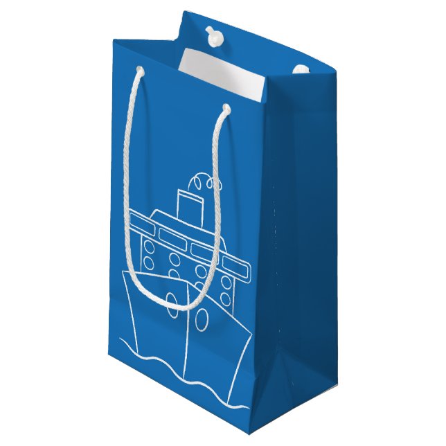 Petit Sac Cadeau Bateau de croisière (Devant Angle)