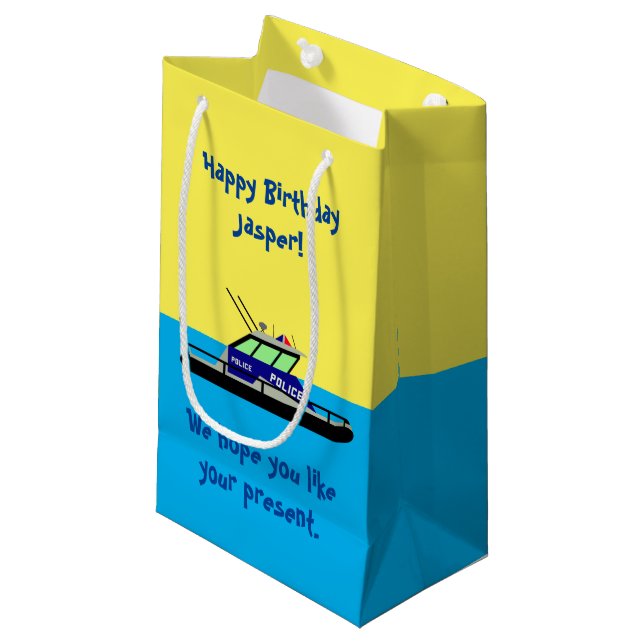Petit Sac Cadeau Bateau de patrouille (Devant Angle)
