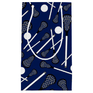 Petit Sac Cadeau Bâtons de lacrosse de bleu marine