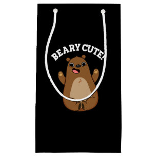Petit Sac Cadeau Beary Cute Teddy Bear Pun Dark BG