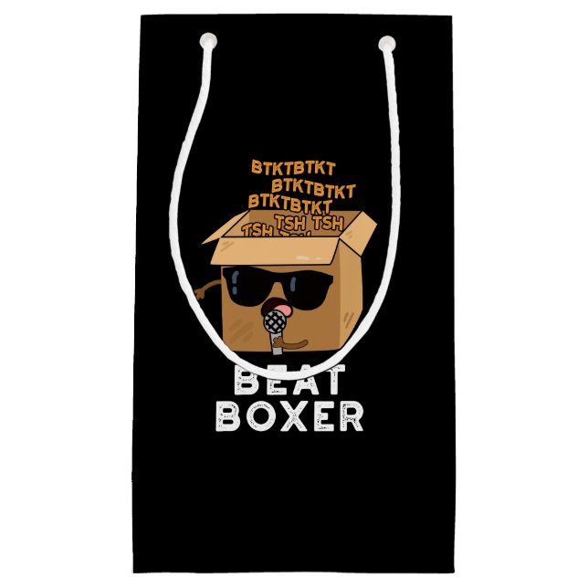 Petit Sac Cadeau Beat Boxer Funny Beatboxbox Pun Dark BG (Devant)